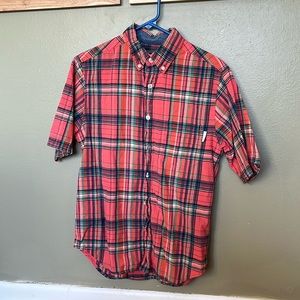 Woolrich short sleeve 100% cotton button up shirt